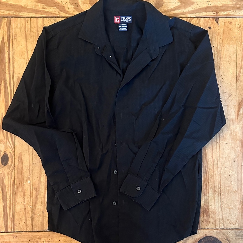 Chaps Men's Classic Black Shirt Jacket